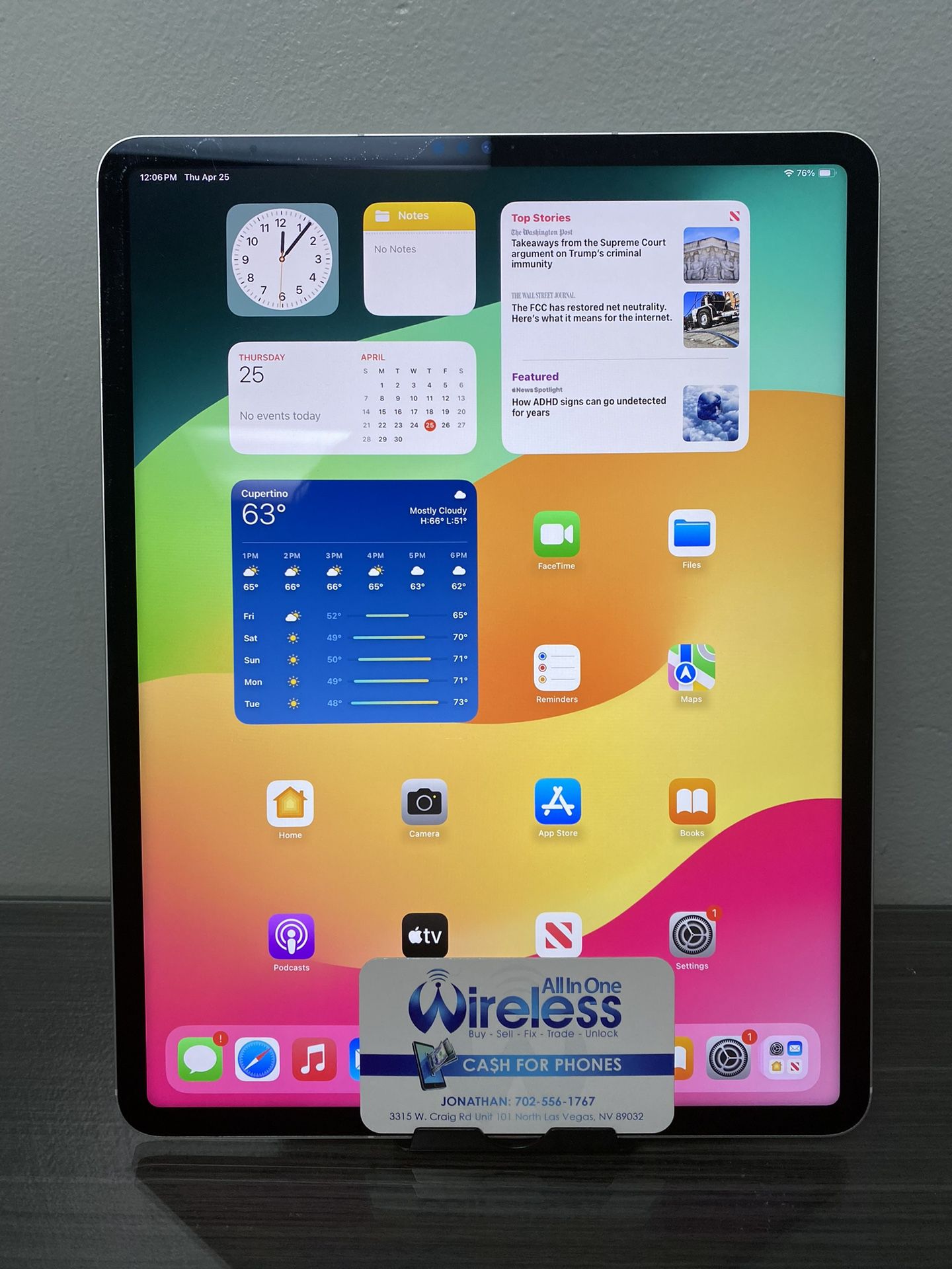 iPad Pro 12.9 5th Generation (WiFi+Cellular)