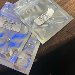 3 Ice blue Moissanite Stones 