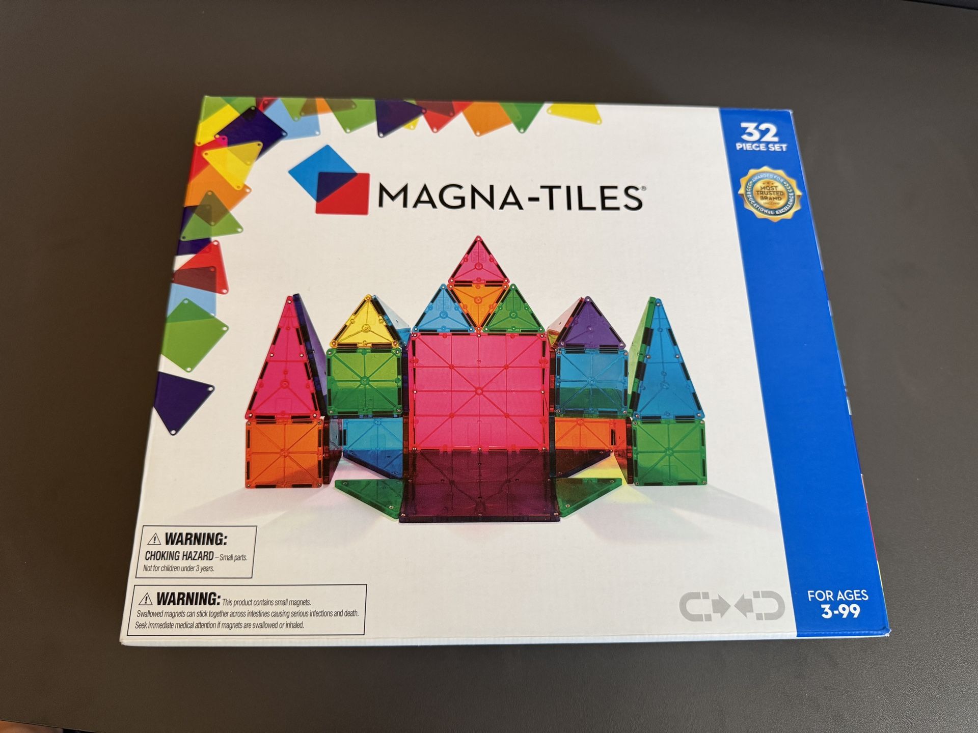 MAGNA-TILES Classic 32-Piece Magnetic Construction Set,