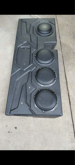4 JL AUDIO SUBS IN TACOMA BOX