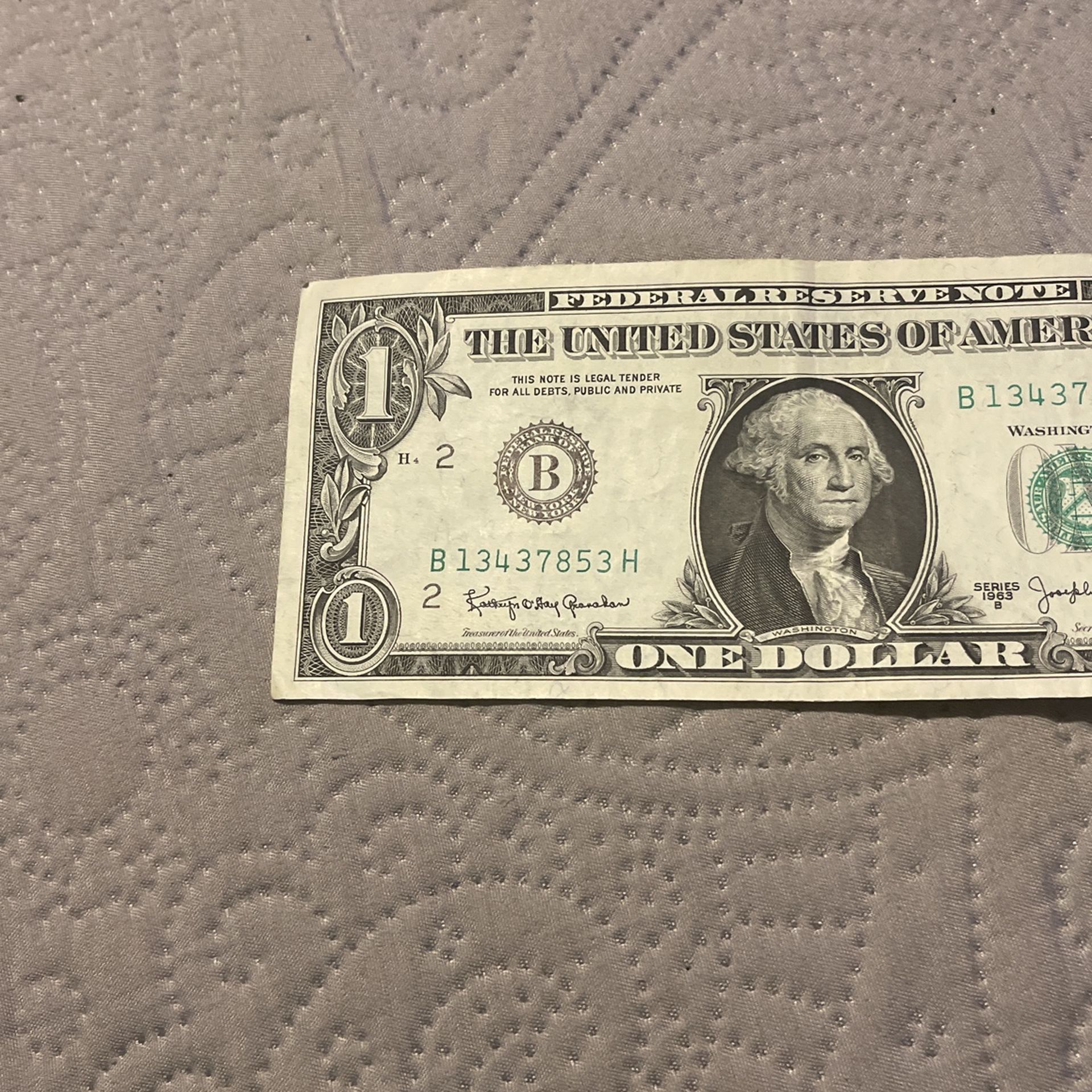 Old Money Barr Dollar 1963