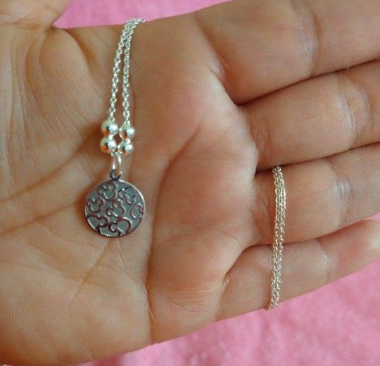 925 Sterling Silver Necklace/Collar De Plata 925