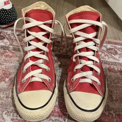 Converse Red High-Top Sneakers