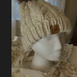 Timberland Ladies Offwhite Beanie 