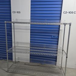 5ft Wide Metal Wire Rack With 3 Adjustable Shelves 