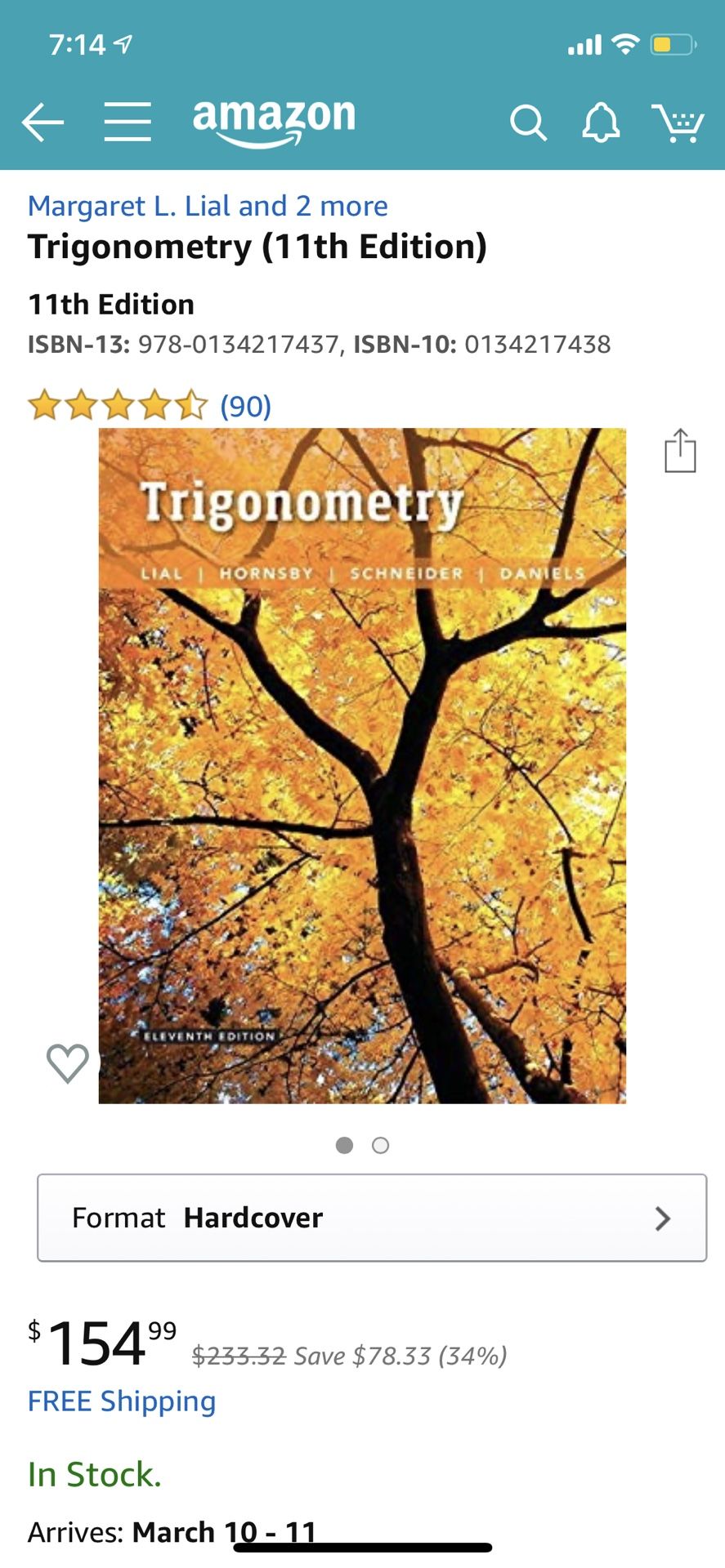 Trigonometry 11th edition Lial | Hornsby | Schneider | Daniels (PDF) MATH College book