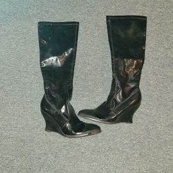 Womens Black High Boots 9 1/2