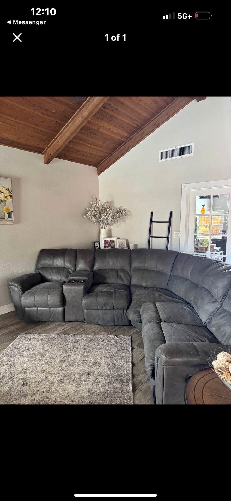 L shaped leather Couch