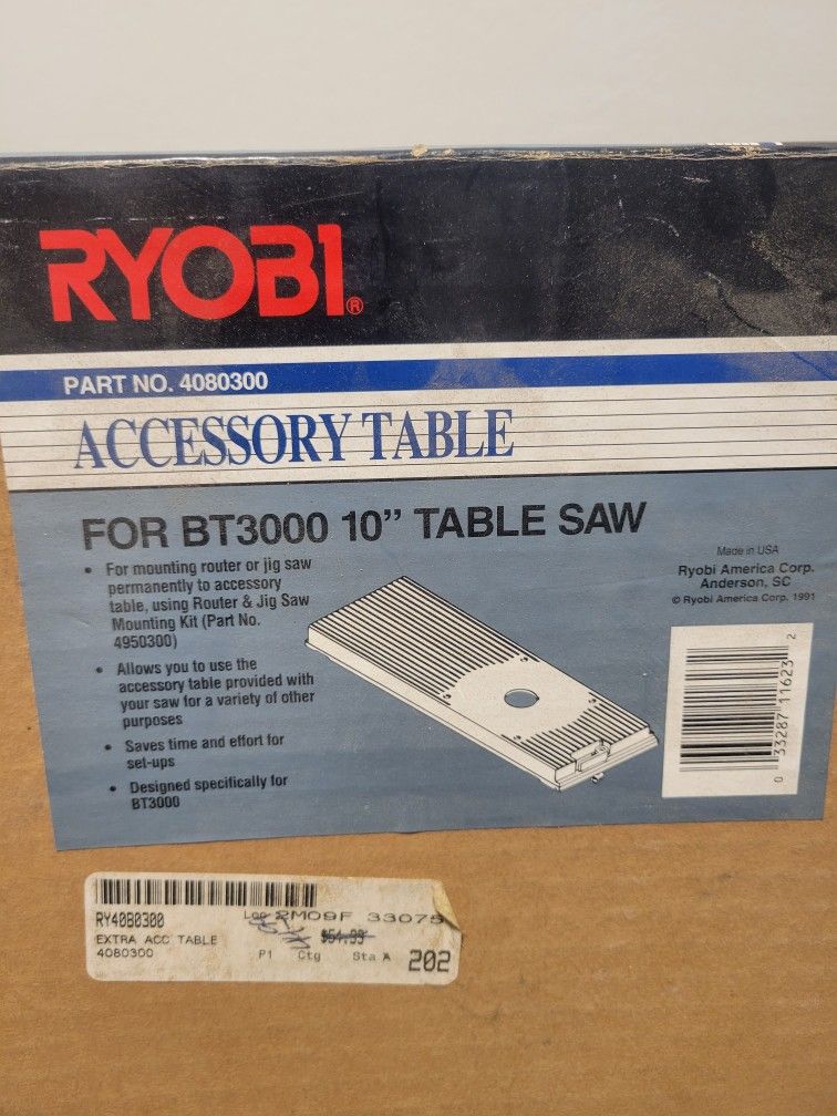 Ryobi Bt3000 Router Mounting Kit