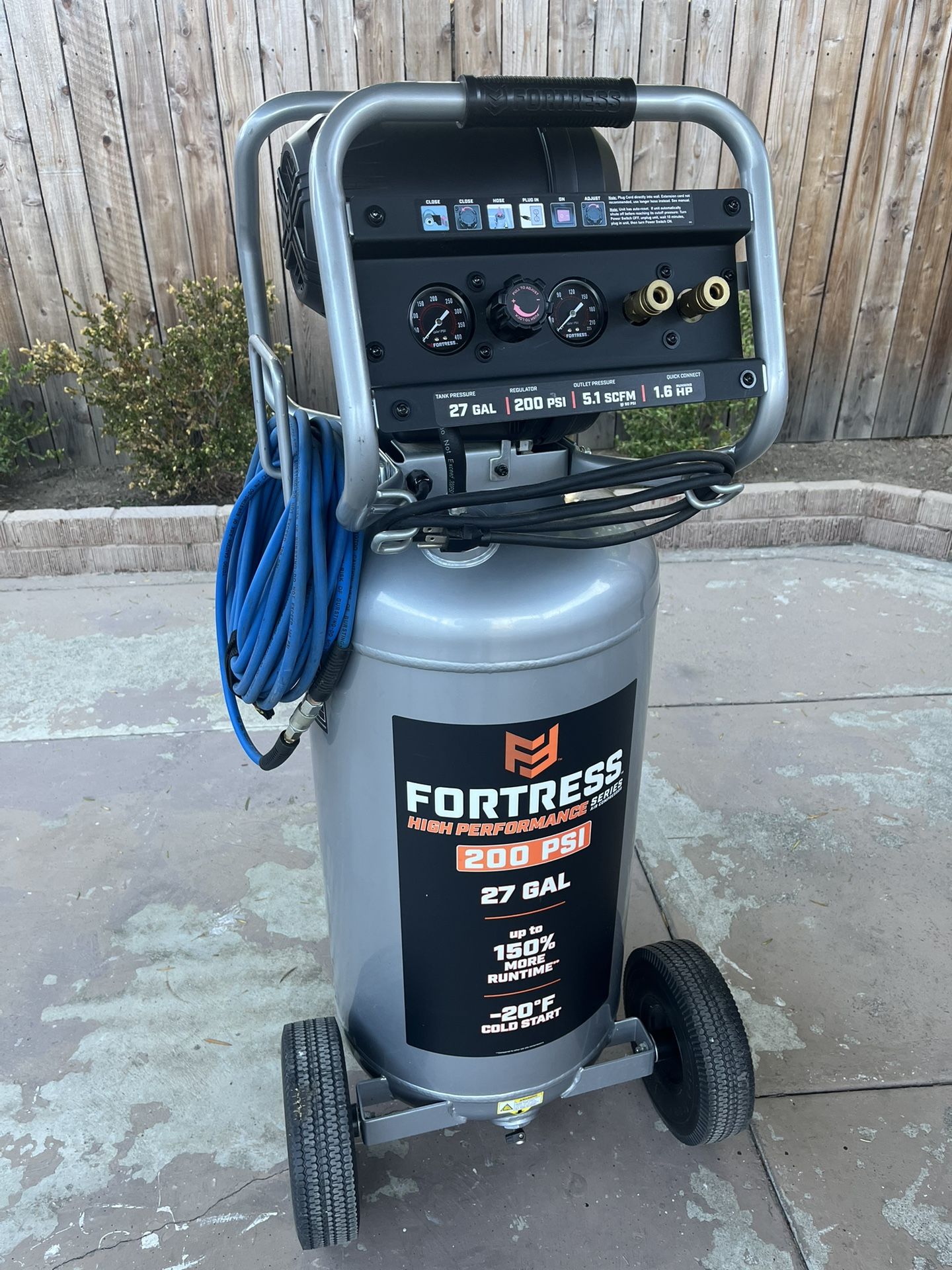 Fortress 27 Gallon 200PSI High Performance Air Compressor