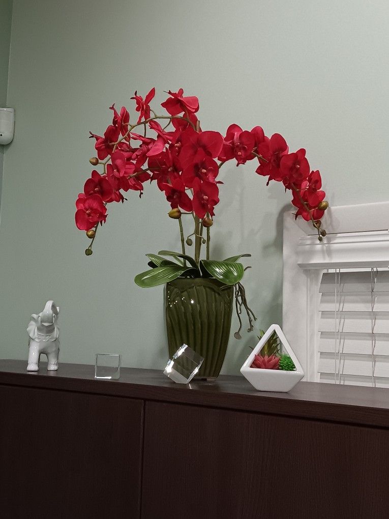 Artificial Orchid Plant Decor