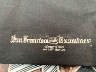 San Francisco Examiner vintage canvas, rare typo print