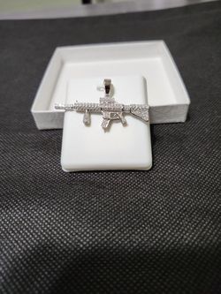 Moissanite AR15 Pendant