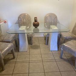 6 Person Dining Table Set 