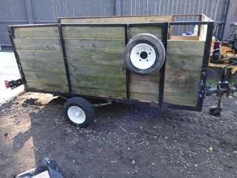 Utility Trailer with Wood Sides 3 1/2x 7