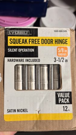 12-Pack 3-1/2 in. x 5/8 in. Radius Squeak-Free Butt Door Hinge