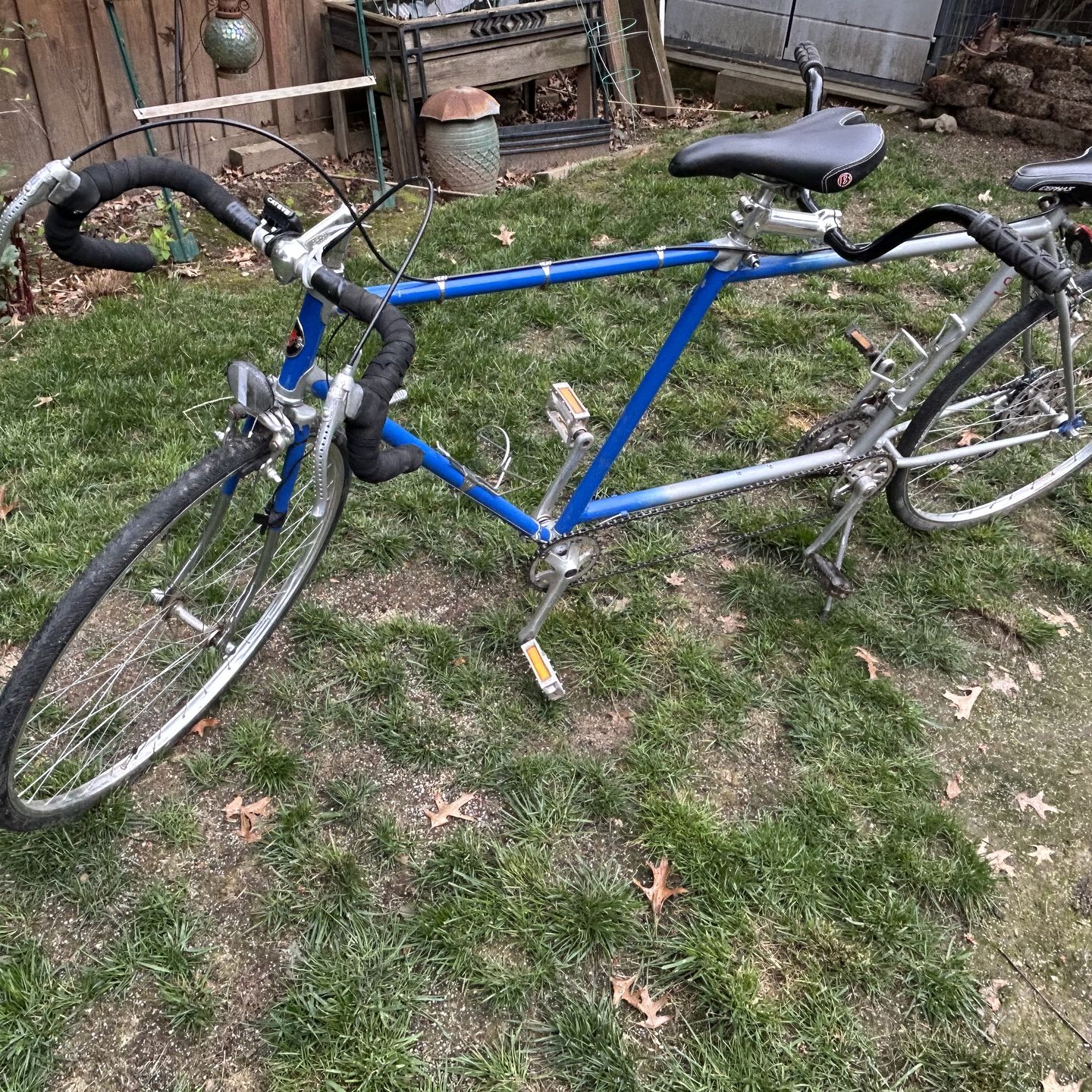 Tandem road bike (18 speed made from 2 Frames) Takara and ?