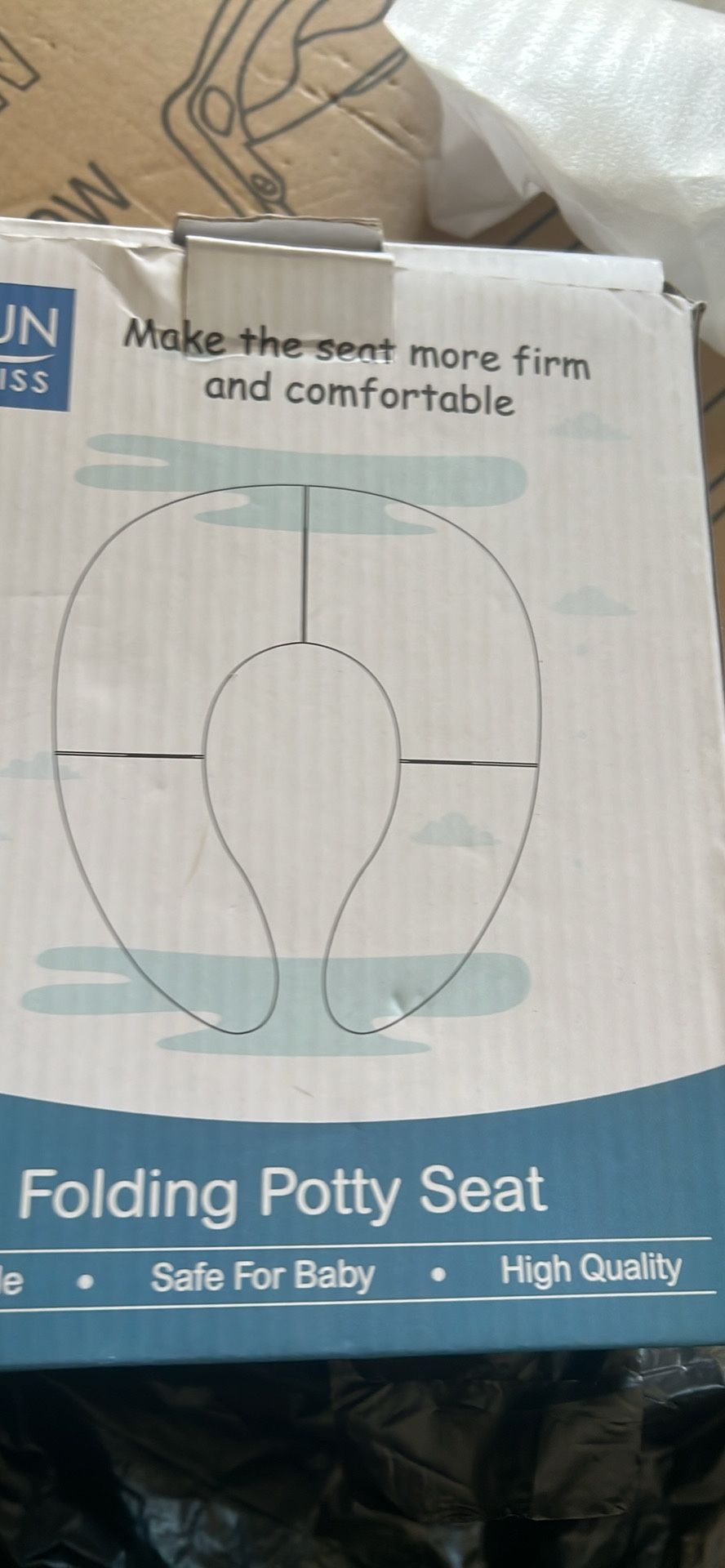 Folding potty seat
