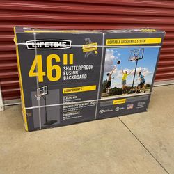 Lifetime 46-Inch Shatterproof Portable Basketball Hoop with Quick Adjust & Classic Rim