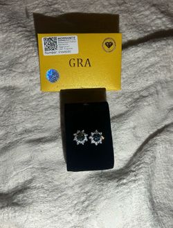 4 carat turquoise flowery shaped Moissanite earrings (best offer)