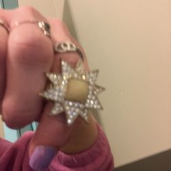 Gold and Silver Starburst Ring