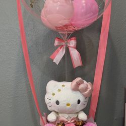 hello kitty clear ballon arrangement