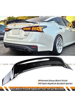 FOR 2019-2025 NISSAN ALTIMA R STYLE GLOSS BLACK HIGH KICK DUCKBILL TRUNK SPOILER