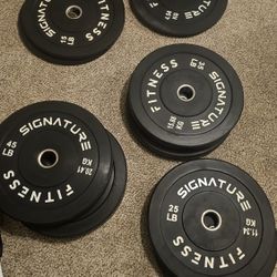 Signature Fitness 2" Olympic Bumper Plate Weight Plates