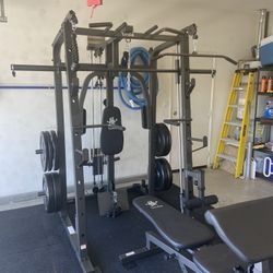 SMITH MACHINE/ PULLEY SYSTEM/ SQUAT RACK/ BENCH/ WEIGHTS/ BARBELL/ GYM EQUIPMENT/ FREE DELIVERY 🚚 