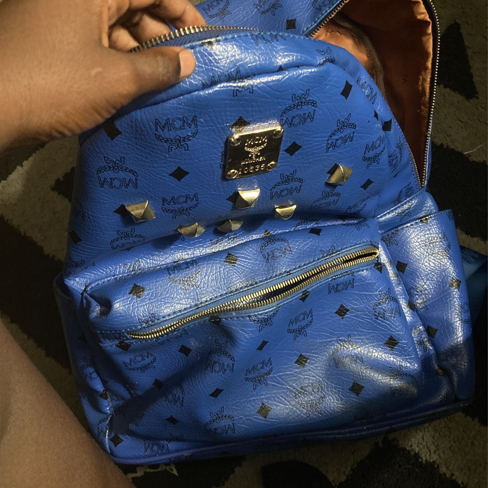 Blue Mcm Bag Pack