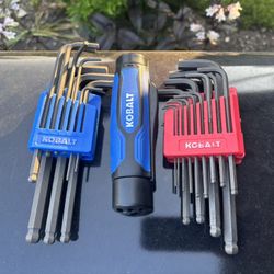 Kobalt Assorted standard (SAE) and metric  combination 22 pieces-ball end hex key set