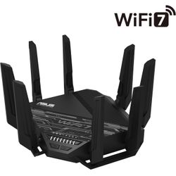 ASUS RT-BE96U BE19000 802.11BE Tri-Band Performance WiFi 7 Extendable Router with 6GHz