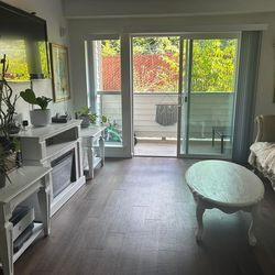 Mantle, end tables and coffee table for sale