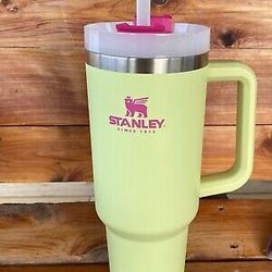 40 oz Tumbler with Handle in Lime Green