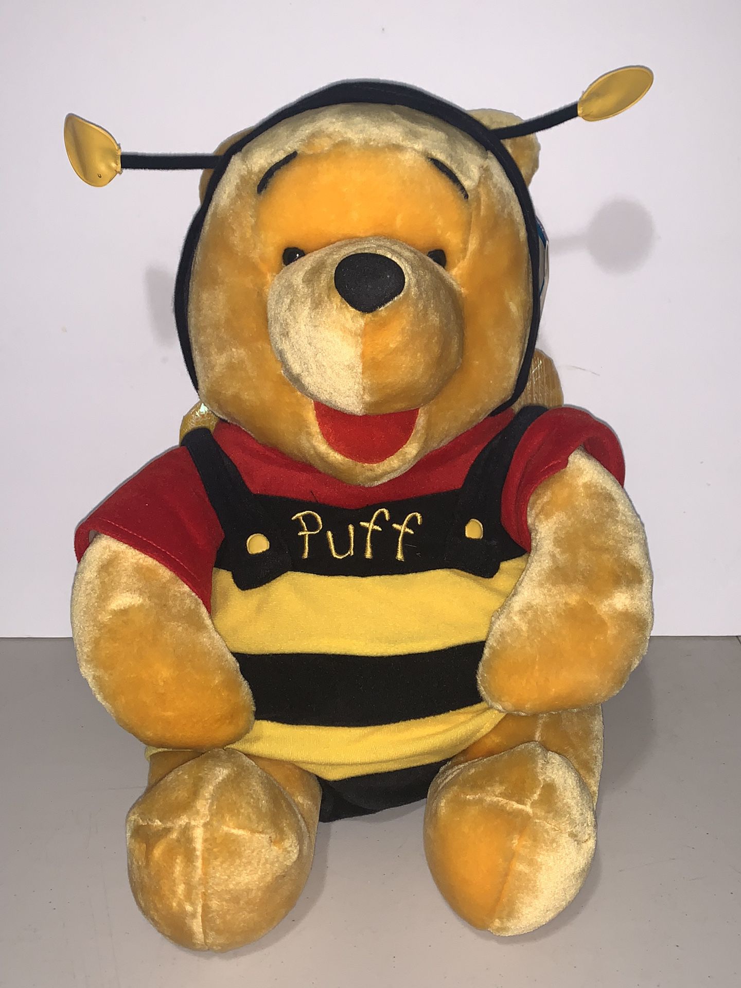 Disney Winnie The Pooh Dressed in Bumblebee Costume 15” Plush From Brazil NWT