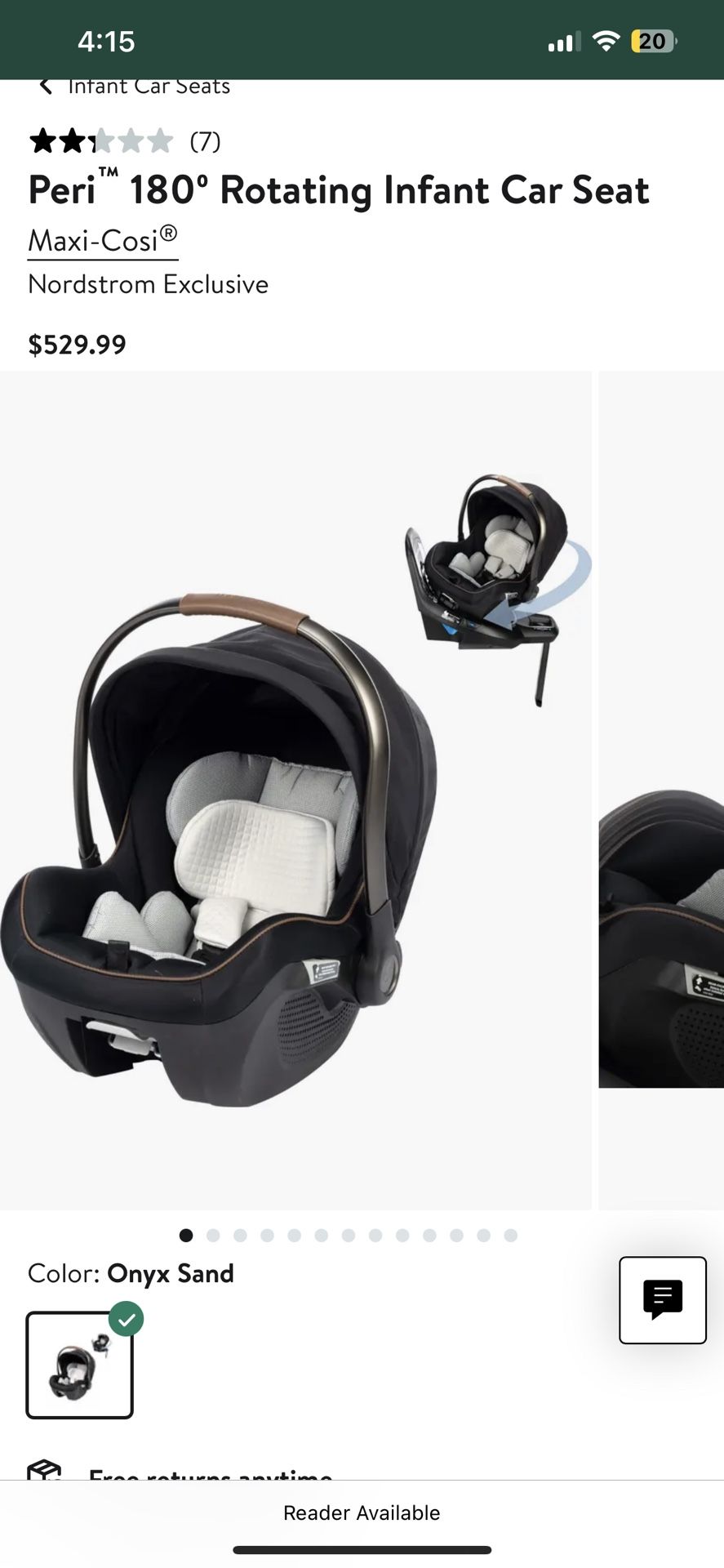 Peri 180 Car Seat Onyx Sand Color, Stroller, Car Seat, Car Seat Base , Baby Swing, Baby Toys, Baby Stuff
