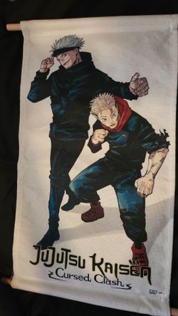 Jujustu Kaisen Poster Scroll + Itadori Figure & Xbox Game