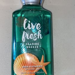 Bath and Body Works Live Fresh Seaside Breeze Shower Gel New 10 Oz