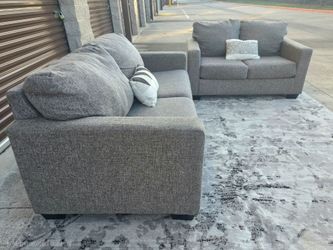 Gray / Grey Couch & Loveseat Set - Delivery Possible