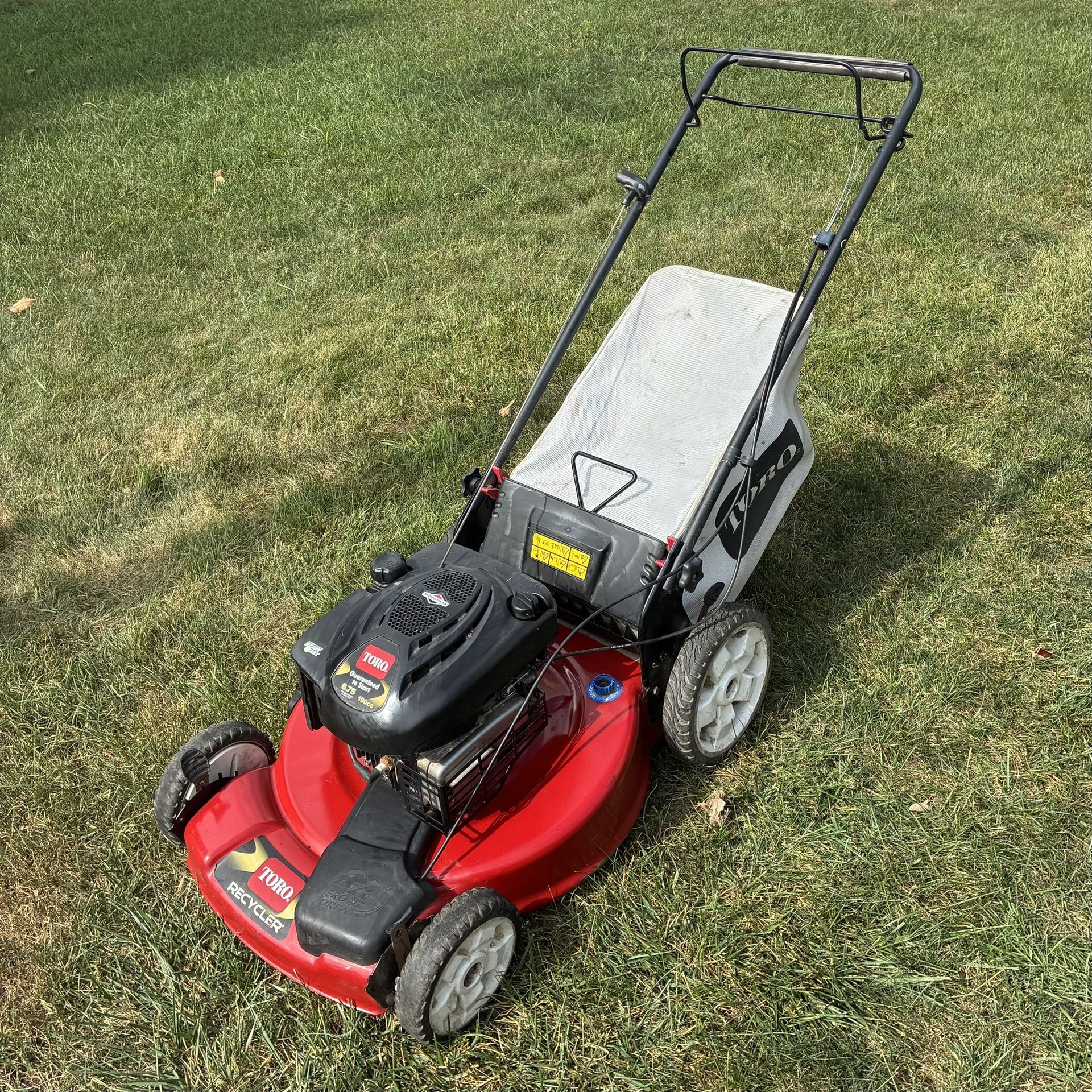 Toro Self Propelled Lawn Mower with Bag  
