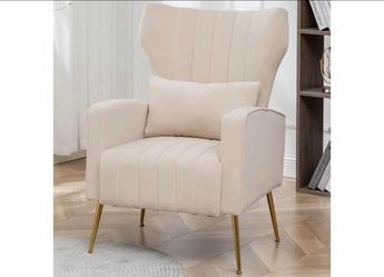 White velvet chair