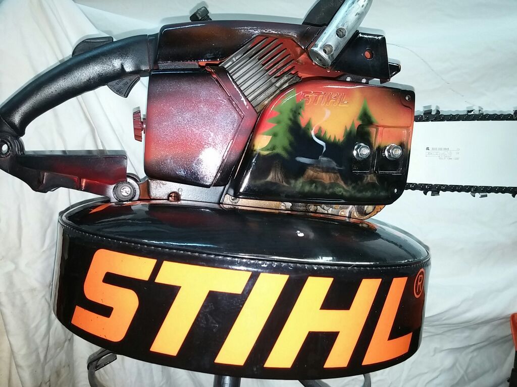 Stihl chainsaw custom paint