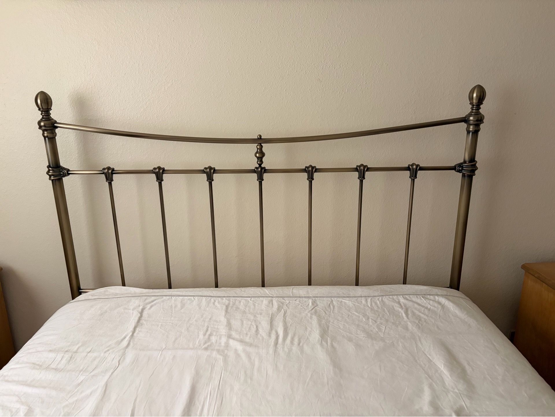 Queen size headboard/antique gold brass color