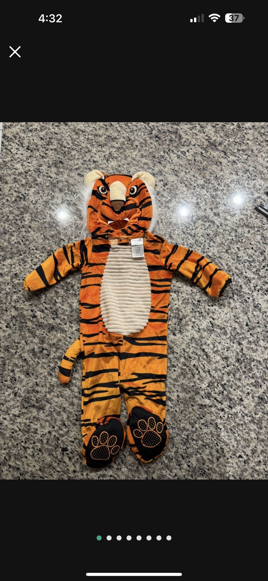 Infant Lil Tiger Costume - Size 0-6M