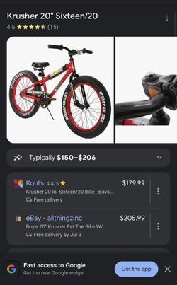 Krusher Sixteen20 Fat Tire Bike Single Speed for Sale in New