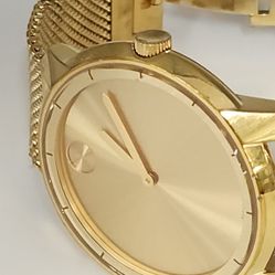 Movado Bold Gold Mesh Stainless Steel Band 44MM Watch