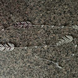 DellOlio 40” Leaf Design Vintage Necklace -NICE MOTHER’s DAY GIFT 