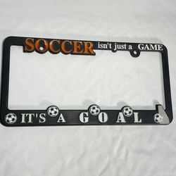 Soccer Isn’t Just A Sport It’s A Goal Foot Ball Futbul Car License Plate Frame