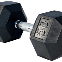 Rubber Hex Dumbbell Set 50lb