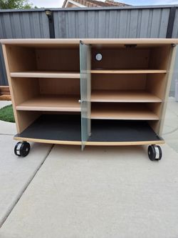 Two Sided Storage Cabinet, 6 shelves